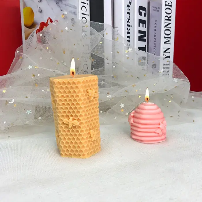 Moules en silicone pour bougies en accent d'abeille à équation 3D