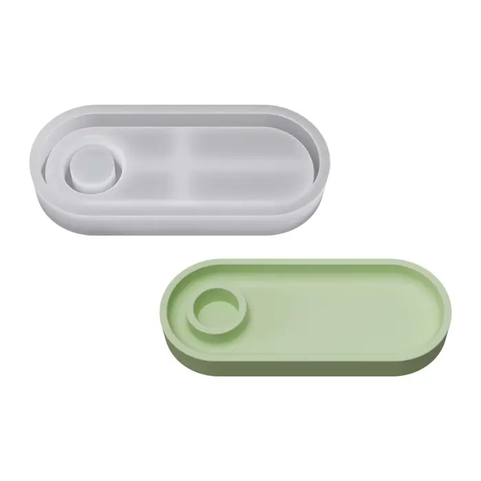 Moule en résine, plâtre et silicone pour bougeoir ovale minimaliste de style Instagram européen et américain, pour bougies parfumées DIY