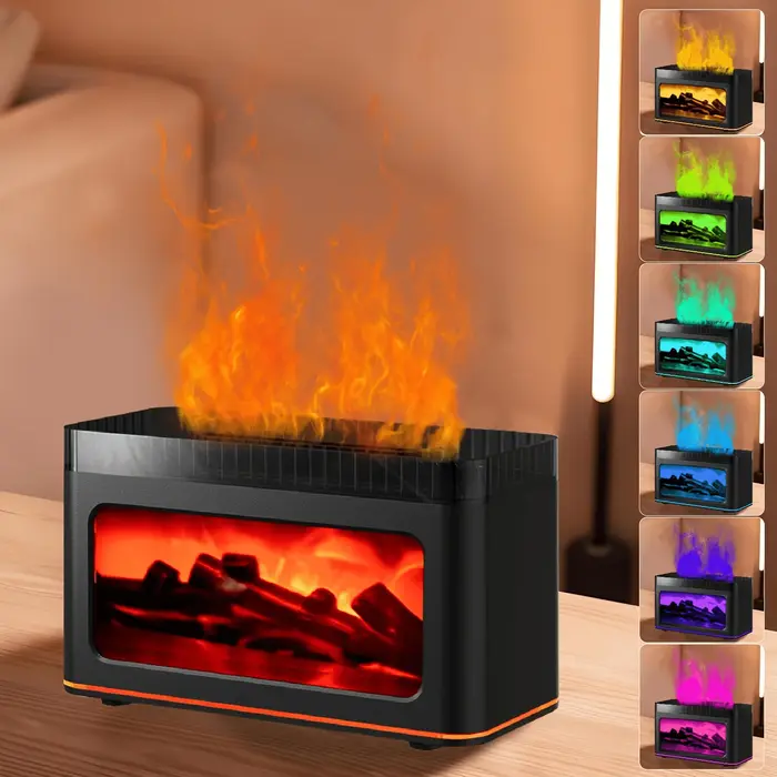 Mini diffuseur d'arôme de cheminée, crée une atmosphère Festive, 7 couleurs, effets d'éclairage de f