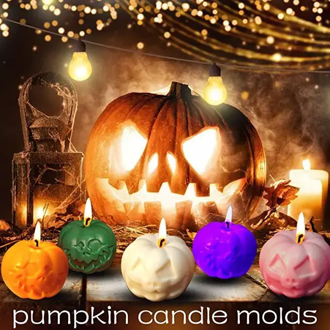 Moule en silicone citrouille d'Halloween pour bougies DIY