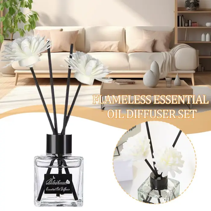 Huile de diffuseur d'arômes premium 50ml pour maison voiture parfum d'ambiance longue durée gardenia osmanthus jasmin pêche sans flamme sécurité sophistiqué cadeau occasions spéciales