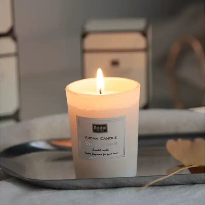 Bougie parfumée en verre à 3 couleurs