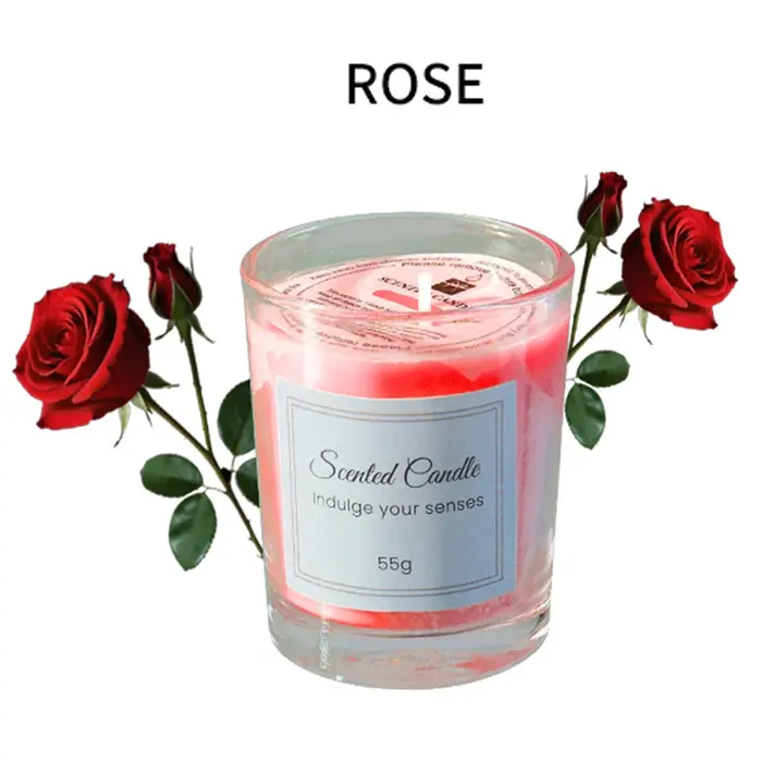 Boîte-cadeau de bougie d'aromathérapie Premium, 1 pièce, livrée avec une tasse en verre, cire de soj
