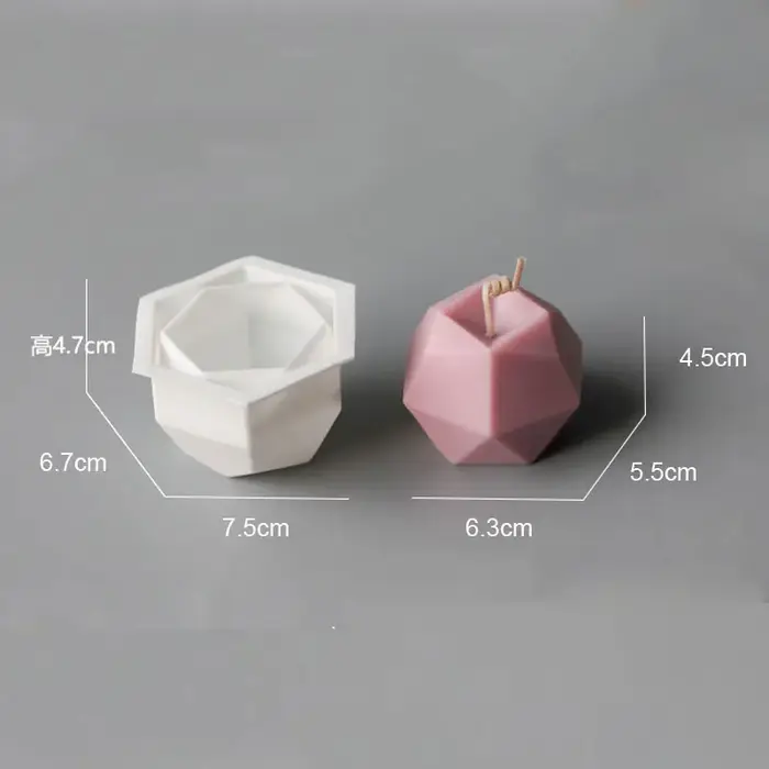 Moules à bougies en Silicone à 2 cavités