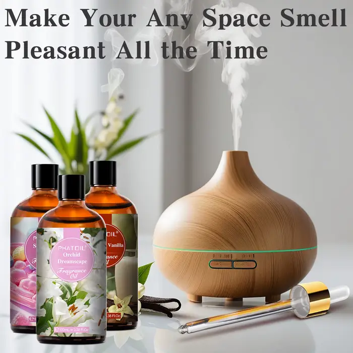 PHATOIL-Huile parfumée avec compte-gouttes en verre, carnaval de fruits, amande, vanille, chaud Santal L'aube, château aromatique de testostérone, parfum pour le bricolage, 100ml
