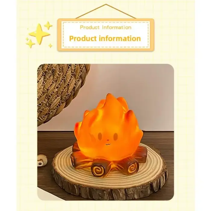 Lampe LED de Noël en forme de bougie pour feu de camp, lumière d'ambiance festive, cadeau de Noël idéal et ornement de bureau pour une ambiance festive
